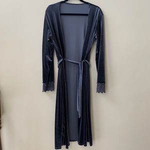 Velvet grey robe